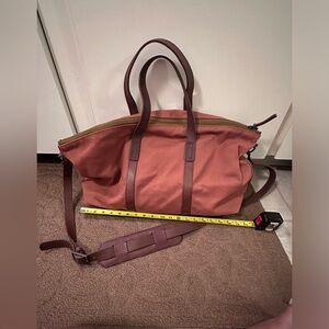 Nisolo Brand new Weekender Canvas Duffel bag with leather strap
